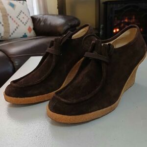 Michael Kors Wedge Lace-Up Bootie Ankle Shoe Size 8